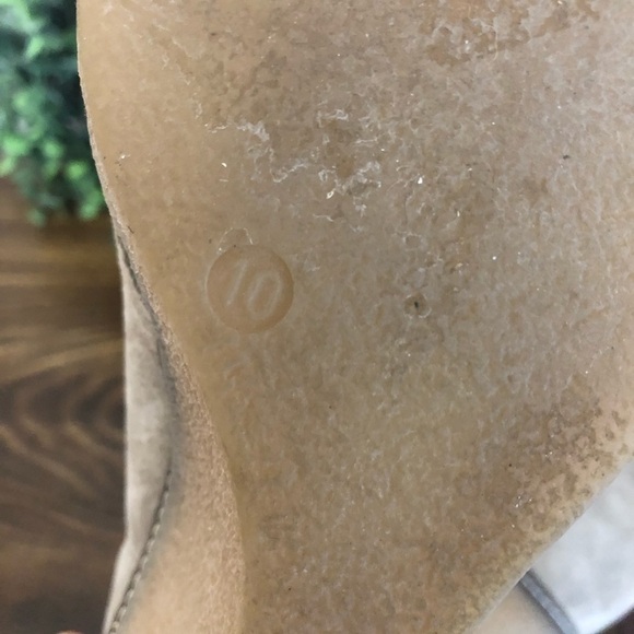 J Crew Lace Up Leather Wedge Booties Size 10 - Picture 7 of 9